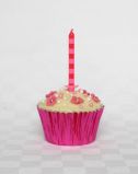 Birthday muffin, pink - 