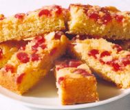 cherry & almond - Upside down cherry & almond toffee cake